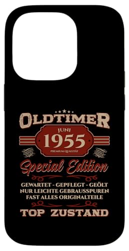 70. Geburtstag Geschenk Oldtimer Juni Jahrgang 1955 Hülle für iPhone 14 Pro von 70. Geburtstag Original Oldtimer Jahrgang 1955