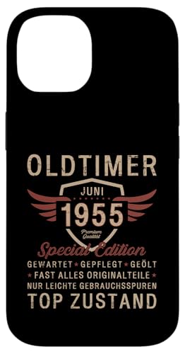70. Geburtstag Geschenk Oldtimer Juni Jahrgang 1955 Hülle für iPhone 14 von 70. Geburtstag Original Oldtimer Jahrgang 1955