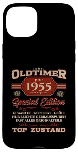 70. Geburtstag Geschenk Oldtimer Juni Jahrgang 1955 Hülle für iPhone 15 Plus von 70. Geburtstag Original Oldtimer Jahrgang 1955