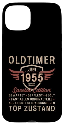 70. Geburtstag Geschenk Oldtimer Juni Jahrgang 1955 Hülle für iPhone 15 Plus von 70. Geburtstag Original Oldtimer Jahrgang 1955