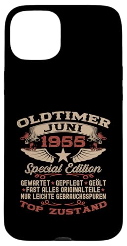 70. Geburtstag Geschenk Oldtimer Juni Jahrgang 1955 Hülle für iPhone 15 Plus von 70. Geburtstag Original Oldtimer Jahrgang 1955