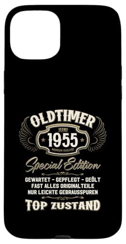 70. Geburtstag Geschenk Oldtimer Juni Jahrgang 1955 Hülle für iPhone 15 Plus von 70. Geburtstag Original Oldtimer Jahrgang 1955