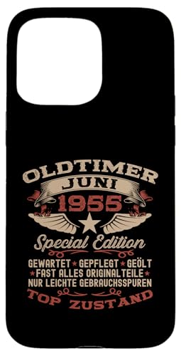 70. Geburtstag Geschenk Oldtimer Juni Jahrgang 1955 Hülle für iPhone 15 Pro Max von 70. Geburtstag Original Oldtimer Jahrgang 1955