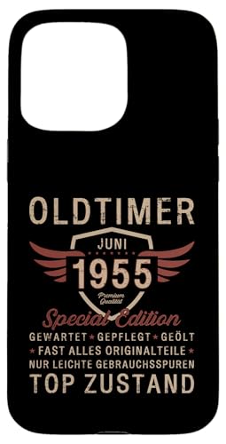 70. Geburtstag Geschenk Oldtimer Juni Jahrgang 1955 Hülle für iPhone 15 Pro Max von 70. Geburtstag Original Oldtimer Jahrgang 1955