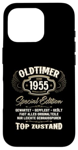 70. Geburtstag Geschenk Oldtimer Juni Jahrgang 1955 Hülle für iPhone 16 Pro von 70. Geburtstag Original Oldtimer Jahrgang 1955
