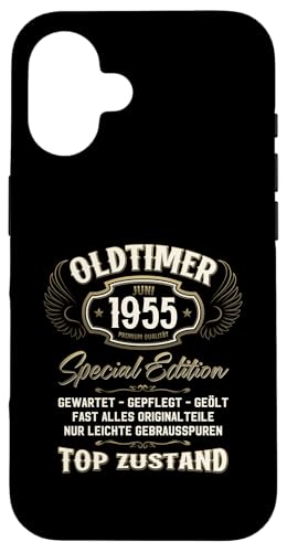 70. Geburtstag Geschenk Oldtimer Juni Jahrgang 1955 Hülle für iPhone 16 von 70. Geburtstag Original Oldtimer Jahrgang 1955
