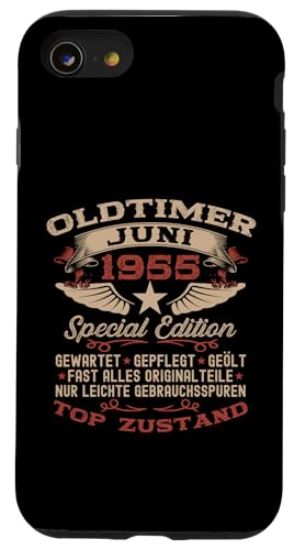 70. Geburtstag Geschenk Oldtimer Juni Jahrgang 1955 Hülle für iPhone SE (2020) / 7 / 8 von 70. Geburtstag Original Oldtimer Jahrgang 1955
