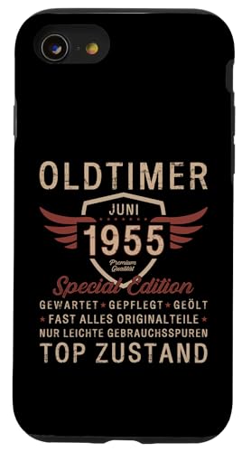 70. Geburtstag Geschenk Oldtimer Juni Jahrgang 1955 Hülle für iPhone SE (2020) / 7 / 8 von 70. Geburtstag Original Oldtimer Jahrgang 1955