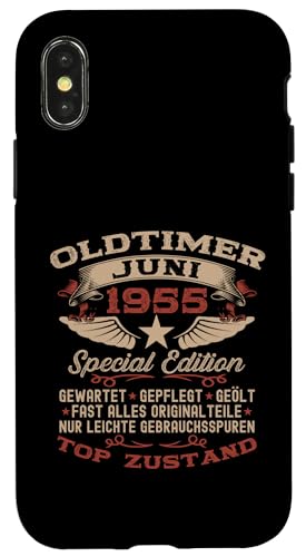 70. Geburtstag Geschenk Oldtimer Juni Jahrgang 1955 Hülle für iPhone X/XS von 70. Geburtstag Original Oldtimer Jahrgang 1955