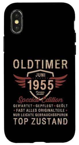 70. Geburtstag Geschenk Oldtimer Juni Jahrgang 1955 Hülle für iPhone X/XS von 70. Geburtstag Original Oldtimer Jahrgang 1955