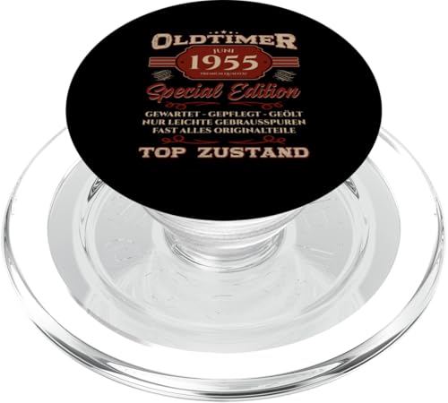 70. Geburtstag Geschenk Oldtimer Juni Jahrgang 1955 PopSockets PopGrip für MagSafe von 70. Geburtstag Original Oldtimer Jahrgang 1955