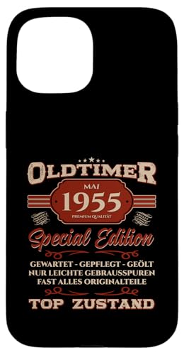70. Geburtstag Geschenk Oldtimer Mai Jahrgang 1955 Hülle für iPhone 15 von 70. Geburtstag Original Oldtimer Jahrgang 1955