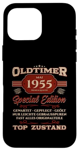 70. Geburtstag Geschenk Oldtimer Mai Jahrgang 1955 Hülle für iPhone 16 Pro Max von 70. Geburtstag Original Oldtimer Jahrgang 1955