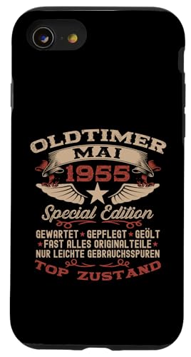 70. Geburtstag Geschenk Oldtimer Mai Jahrgang 1955 Hülle für iPhone SE (2020) / 7 / 8 von 70. Geburtstag Original Oldtimer Jahrgang 1955