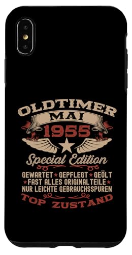 70. Geburtstag Geschenk Oldtimer Mai Jahrgang 1955 Hülle für iPhone XS Max von 70. Geburtstag Original Oldtimer Jahrgang 1955