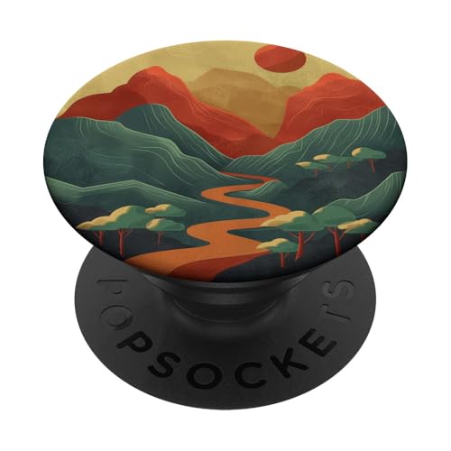 70er Jahre Landschaft Vintage Retro PopSockets Klebender PopGrip 70er Jahre Landschaft Vintage Retro PopSockets Klebender PopGrip von 70S 60S Style Art Accessoires