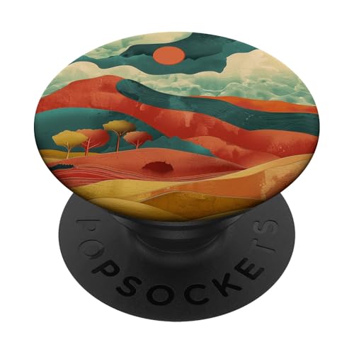 70er Jahre Landschaft Vintage Retro PopSockets Klebender PopGrip 70er Jahre Landschaft Vintage Retro PopSockets Klebender PopGrip von 70S 60S Style Art Accessoires