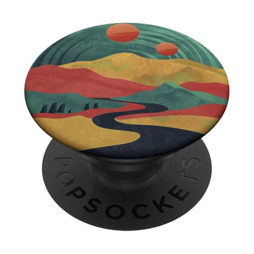 70er Jahre Landschaft Vintage Retro PopSockets Klebender PopGrip 70er Jahre Landschaft Vintage Retro PopSockets Klebender PopGrip von 70S 60S Style Art Accessoires