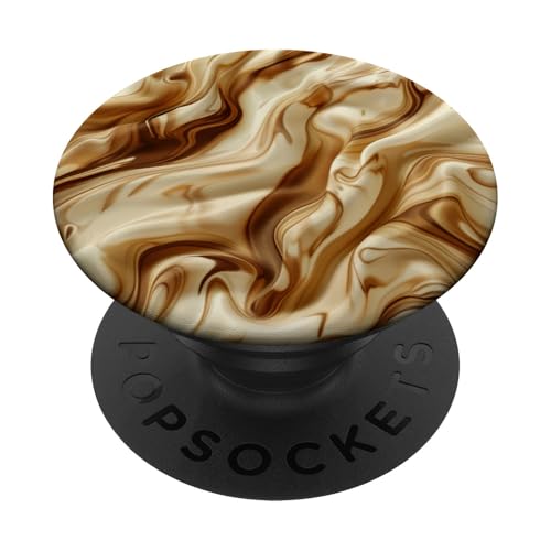Coffee Cafe Latte Liquid Swirl Retro Vintage 70er Jahre Stil PopSockets Klebender PopGrip Coffee Cafe Latte Liquid Swirl Retro Vintage 70er Jahre Stil PopSockets Klebender PopGrip von 70S 60S Style Art Accessoires