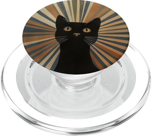 Groovy Retro Katze Sonnenuntergang PopSockets PopGrip für MagSafe Groovy Retro Katze Sonnenuntergang PopSockets PopGrip für MagSafe von 70S 60S Style Art Accessoires