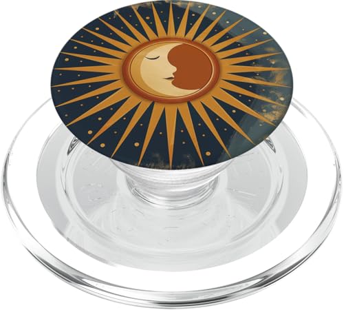 Himmlische Sonne Mond Retro 70er Jahre Vintage PopSockets PopGrip für MagSafe Himmlische Sonne Mond Retro 70er Jahre Vintage PopSockets PopGrip für MagSafe von 70S 60S Style Art Accessoires