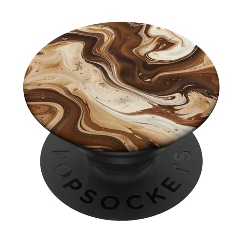 Liquid Coffee Swirl Braun PopSockets Klebender PopGrip Liquid Coffee Swirl Braun PopSockets Klebender PopGrip von 70S 60S Style Art Accessoires