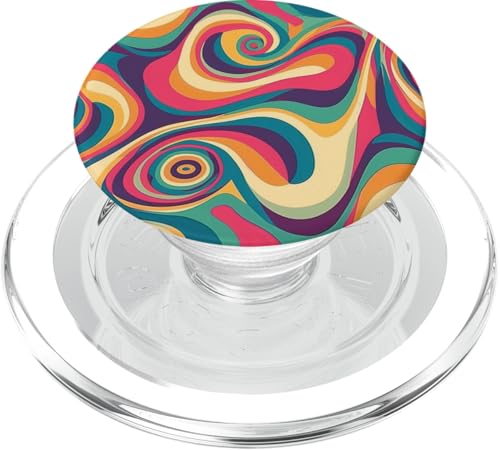 Liquid Swirl Retro 60er 70er Jahre Ästhetische Indie Earthtones PopSockets PopGrip für MagSafe Liquid Swirl Retro 60er 70er Jahre Ästhetische Indie Earthtones PopSockets PopGrip für MagSafe von 70S 60S Style Art Accessoires