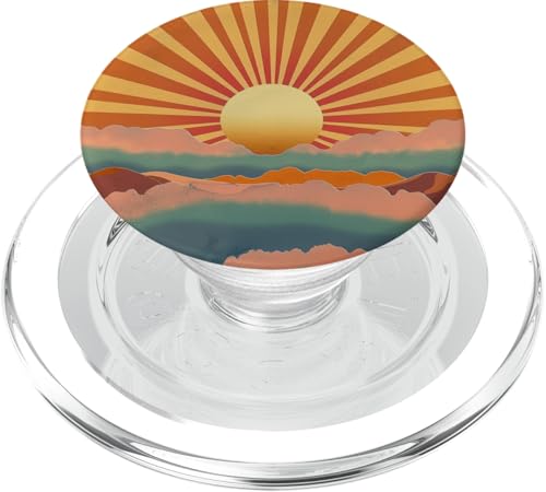 Minimaler Sonnenaufgang, Boho, Retro-Natur, böhmische Ästhetik PopSockets PopGrip für MagSafe Minimaler Sonnenaufgang, Boho, Retro-Natur, böhmische Ästhetik PopSockets PopGrip für MagSafe von 70S 60S Style Art Accessoires
