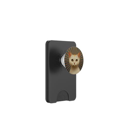 Niedliche Katze Retro Sonnenuntergang PopSockets PopWallet für MagSafe Niedliche Katze Retro Sonnenuntergang PopSockets PopWallet für MagSafe von 70S 60S Style Art Accessoires