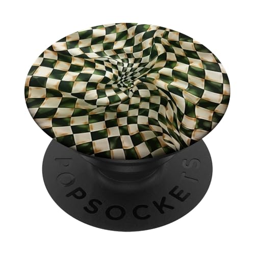 Retro Karomuster Swirl PopSockets Klebender PopGrip Retro Karomuster Swirl PopSockets Klebender PopGrip von 70S 60S Style Art Accessoires