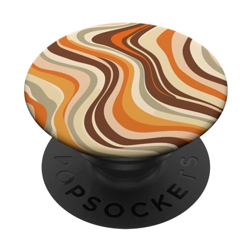 Retro Swirl Coffee Latte Vintage 70er Jahre Stil Muster PopSockets Klebender PopGrip Retro Swirl Coffee Latte Vintage 70er Jahre Stil Muster PopSockets Klebender PopGrip von 70S 60S Style Art Accessoires
