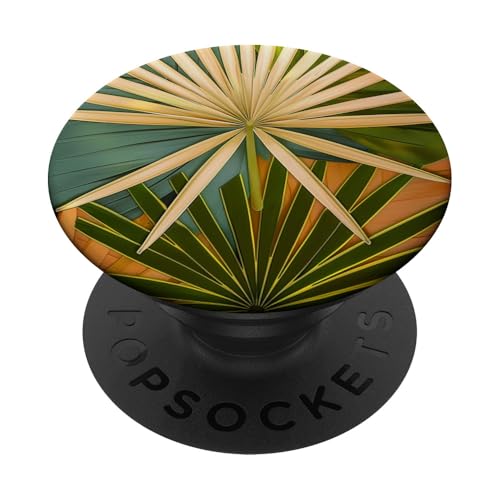 Retro Vintage 70er 60er Jahre Palmblätter Muster PopSockets Klebender PopGrip Retro Vintage 70er 60er Jahre Palmblätter Muster PopSockets Klebender PopGrip von 70S 60S Style Art Accessoires
