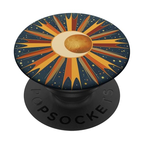 Retro Vintage Boho Himmlische Sonne Mond PopSockets Klebender PopGrip Retro Vintage Boho Himmlische Sonne Mond PopSockets Klebender PopGrip von 70S 60S Style Art Accessoires