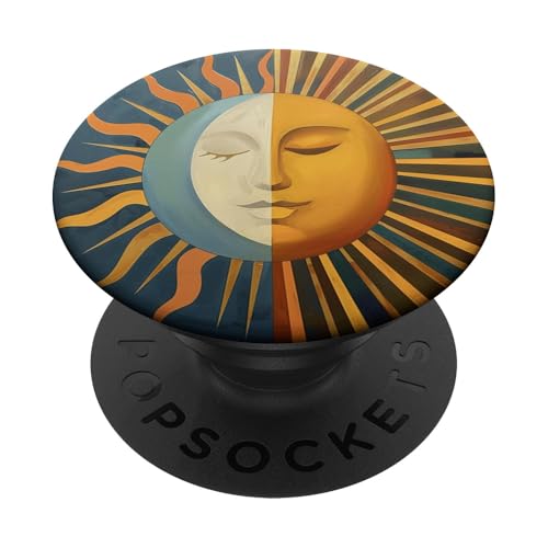 Retro Vintage Boho Himmlische Sonne Mond PopSockets Klebender PopGrip Retro Vintage Boho Himmlische Sonne Mond PopSockets Klebender PopGrip von 70S 60S Style Art Accessoires