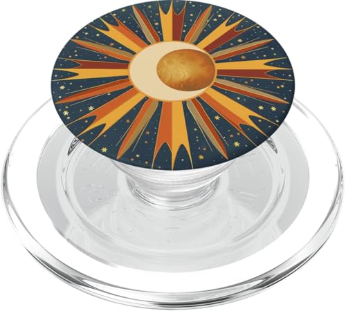 Retro Vintage Boho Himmlische Sonne Mond PopSockets PopGrip für MagSafe Retro Vintage Boho Himmlische Sonne Mond PopSockets PopGrip für MagSafe von 70S 60S Style Art Accessoires