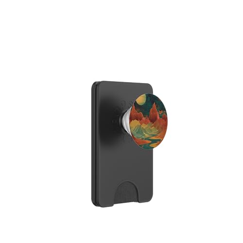 Retro Vintage Sonnenuntergang Landschaft Berg PopSockets PopWallet für MagSafe Retro Vintage Sonnenuntergang Landschaft Berg PopSockets PopWallet für MagSafe von 70S 60S Style Art Accessoires