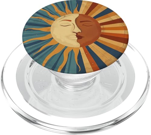 Sonne Mond Retro Sonnenaufgang 70er 60er Jahre PopSockets PopGrip für MagSafe Sonne Mond Retro Sonnenaufgang 70er 60er Jahre PopSockets PopGrip für MagSafe von 70S 60S Style Art Accessoires