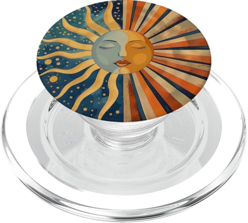 Sonne Mond Retro Sonnenaufgang 70er 60er Jahre PopSockets PopGrip für MagSafe Sonne Mond Retro Sonnenaufgang 70er 60er Jahre PopSockets PopGrip für MagSafe von 70S 60S Style Art Accessoires
