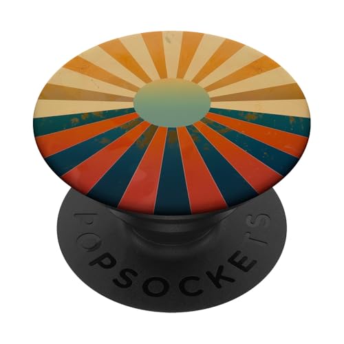 Sonnenuntergang Retro Herbstfarben Nostalgischer Stil PopSockets Klebender PopGrip Sonnenuntergang Retro Herbstfarben Nostalgischer Stil PopSockets Klebender PopGrip von 70S 60S Style Art Accessoires