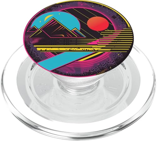 Sonnenuntergang Retro Herbstfarben Nostalgischer Stil PopSockets PopGrip für MagSafe Sonnenuntergang Retro Herbstfarben Nostalgischer Stil PopSockets PopGrip für MagSafe von 70S 60S Style Art Accessoires