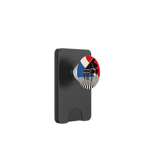 Streifen-Klavier im Vintage-Stil PopSockets PopWallet für MagSafe Streifen-Klavier im Vintage-Stil PopSockets PopWallet für MagSafe von 70S 60S Style Art Accessoires