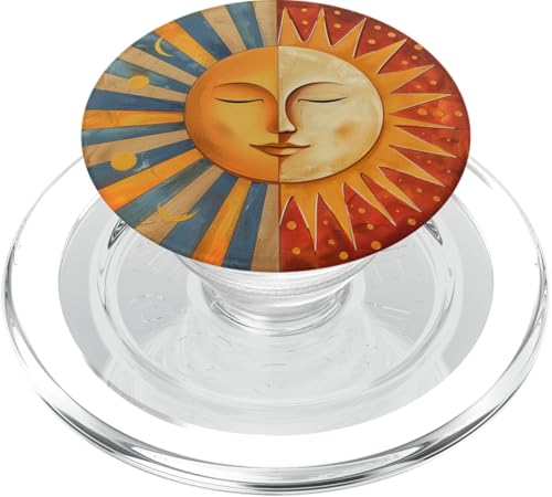 Vintage Sonne Mond himmlisches ästhetisches Design PopSockets PopGrip für MagSafe Vintage Sonne Mond himmlisches ästhetisches Design PopSockets PopGrip für MagSafe von 70S 60S Style Art Accessoires