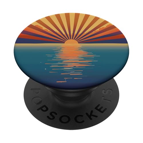 Vintage Sonne Retro 70er Jahre Regenbogen Sonnenuntergang Boho PopSockets Klebender PopGrip Vintage Sonne Retro 70er Jahre Regenbogen Sonnenuntergang Boho PopSockets Klebender PopGrip von 70S 60S Style Art Accessoires