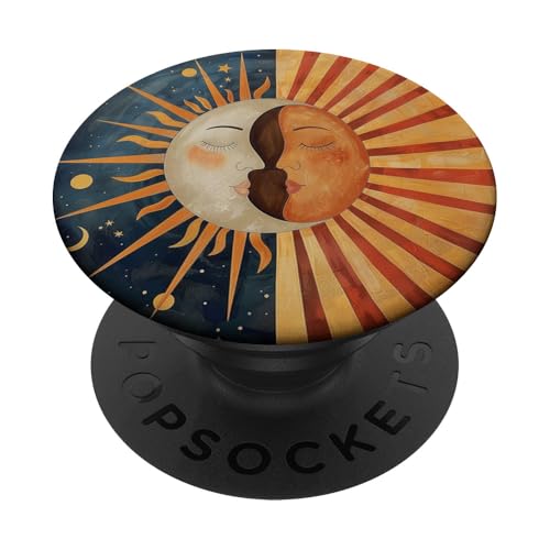 Vintage Sonne Retro 70er Jahre Regenbogen Sonnenuntergang Boho PopSockets Klebender PopGrip Vintage Sonne Retro 70er Jahre Regenbogen Sonnenuntergang Boho PopSockets Klebender PopGrip von 70S 60S Style Art Accessoires