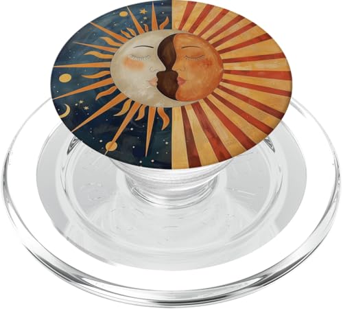 Vintage Sonne Retro 70er Jahre Regenbogen Sonnenuntergang Boho PopSockets PopGrip für MagSafe Vintage Sonne Retro 70er Jahre Regenbogen Sonnenuntergang Boho PopSockets PopGrip für MagSafe von 70S 60S Style Art Accessoires