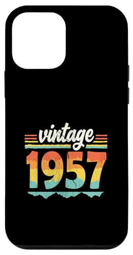 Vintage 1957 Retro Geburtstagsjahr Geschenkidee Hülle für iPhone 12 mini Vintage 1957 Retro Geburtstagsjahr Geschenkidee Hülle für iPhone 12 mini von 70er Jahre Retro Geschenke für Geburtstag