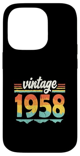 Vintage 1958 Retro Geburtstagsjahr Geschenkidee Hülle für iPhone 14 Pro Vintage 1958 Retro Geburtstagsjahr Geschenkidee Hülle für iPhone 14 Pro von 70er Jahre Retro Geschenke für Geburtstag