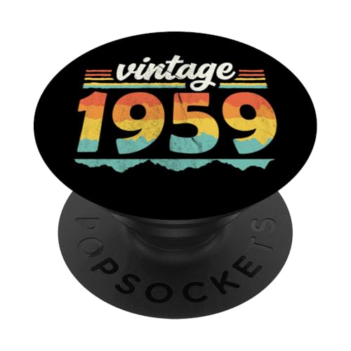 Vintage 1959 Retro Geburtstagsjahr Geschenkidee PopSockets Klebender PopGrip Vintage 1959 Retro Geburtstagsjahr Geschenkidee PopSockets Klebender PopGrip von 70er Jahre Retro Geschenke für Geburtstag
