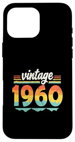 Vintage 1960 Retro Geburtstagsjahr Geschenkidee Hülle für iPhone 16 Pro Max Vintage 1960 Retro Geburtstagsjahr Geschenkidee Hülle für iPhone 16 Pro Max von 70er Jahre Retro Geschenke für Geburtstag