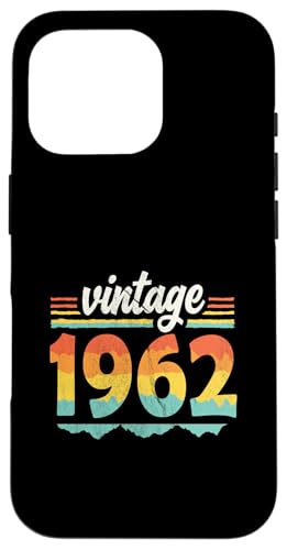 Vintage 1962 Retro Geburtstagsjahr Geschenkidee Hülle für iPhone 16 Pro Vintage 1962 Retro Geburtstagsjahr Geschenkidee Hülle für iPhone 16 Pro von 70er Jahre Retro Geschenke für Geburtstag